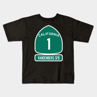 Vandenberg SFB PACIFIC COAST Highway 1 California Sign Kids T-Shirt